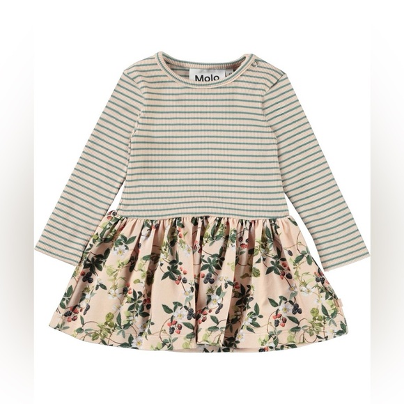 Molo Other - Molo Baby Carel Bramble Rose Long Sleeve Dress - Size 6m (68)